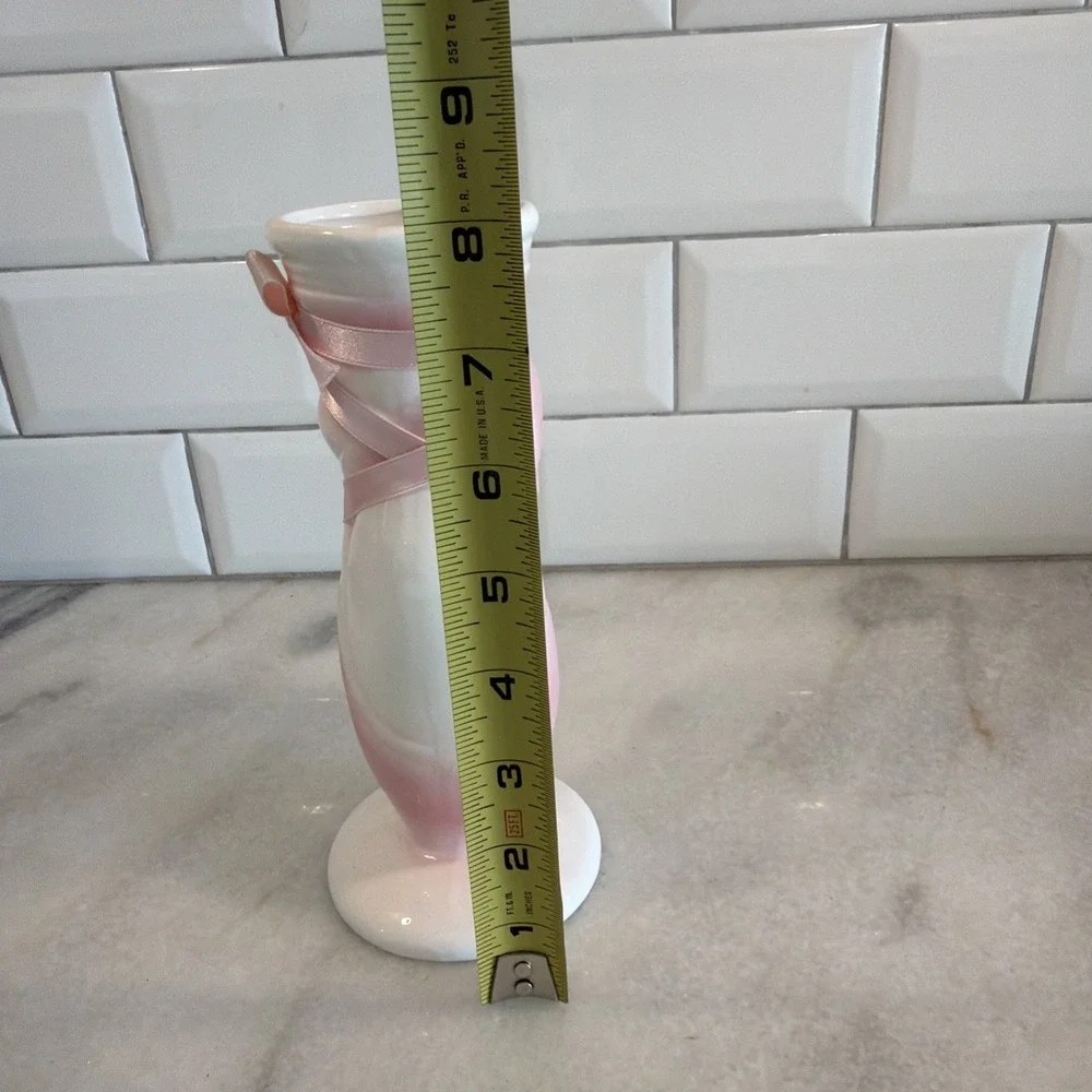 Vintage AGI Pink Ballet Shoe Shaped Vase GW992